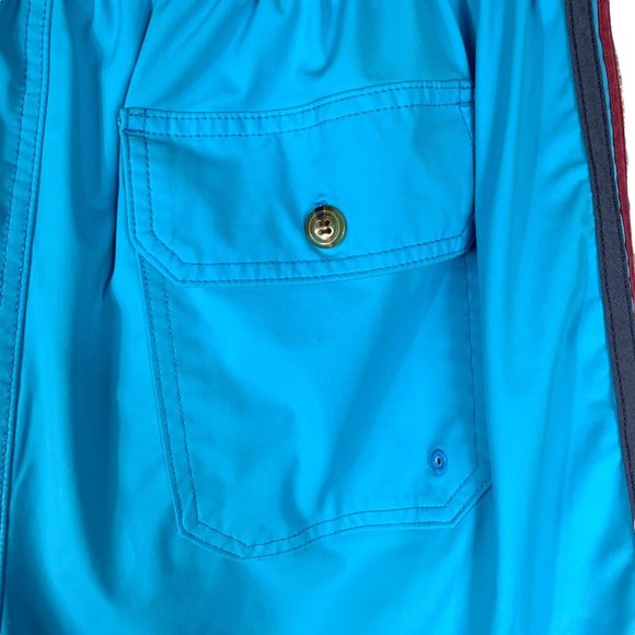 Aviator Nation Men's 5 Rainbow Stripe Flex Board Shorts in Antigua Blue Size 33 - Picture 8 of 9